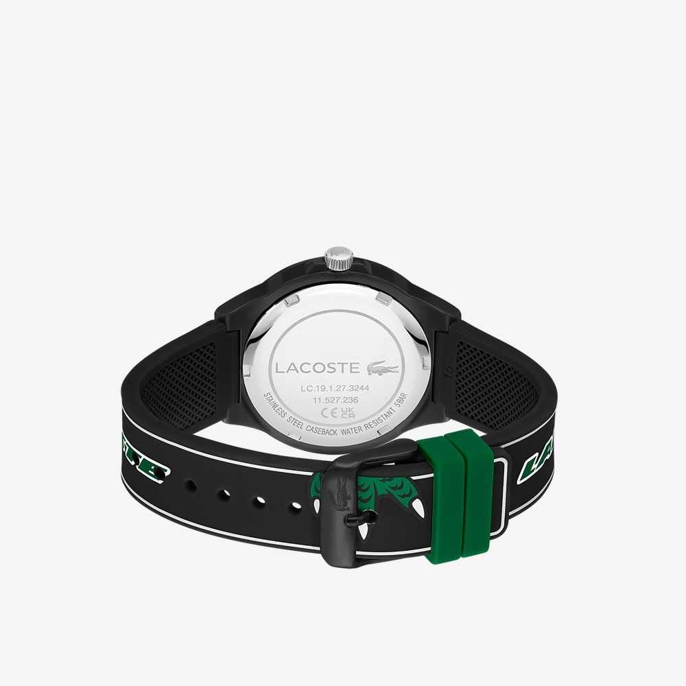 Lacoste Neocroc Black Silicone Strap Watch Black | LWS-168094