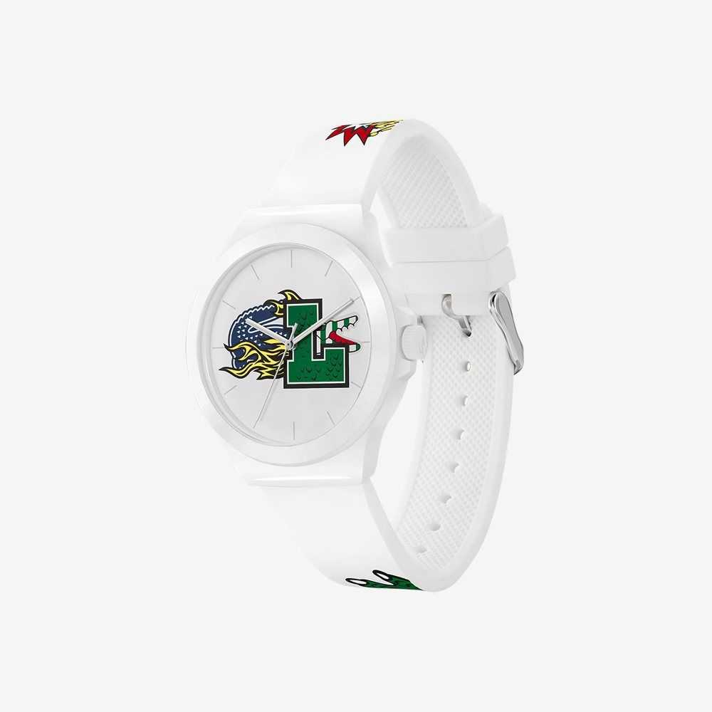 Lacoste Neocroc White Silicone Strap Watch White | FSK-652801