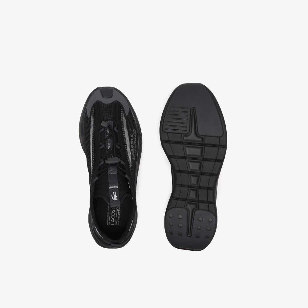 Lacoste Odyssa Lite Nylon and Mesh Sneakers Black / Grey | GEI-508134