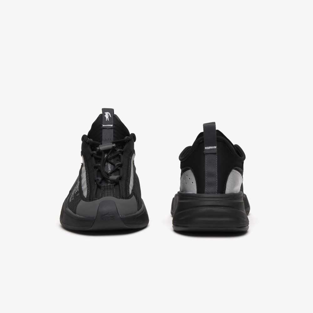 Lacoste Odyssa Lite Nylon and Mesh Sneakers Black / Grey | GEI-508134