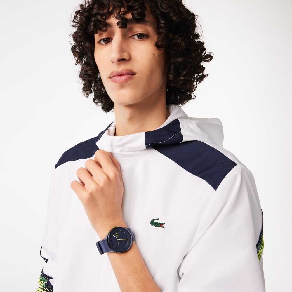 Lacoste Ollie 3 Hands Watch Blue Silicone Blue | AUE-843561