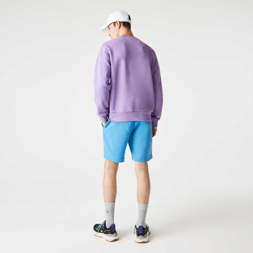 Lacoste Organic Brushed Cotton Fleece Shorts Blue | FSU-029674