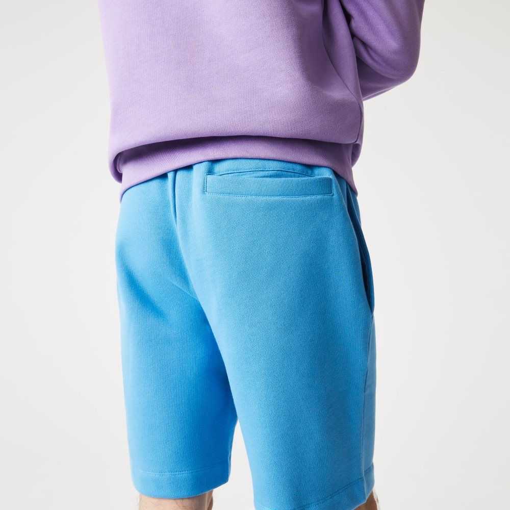 Lacoste Organic Brushed Cotton Fleece Shorts Blue | FSU-029674