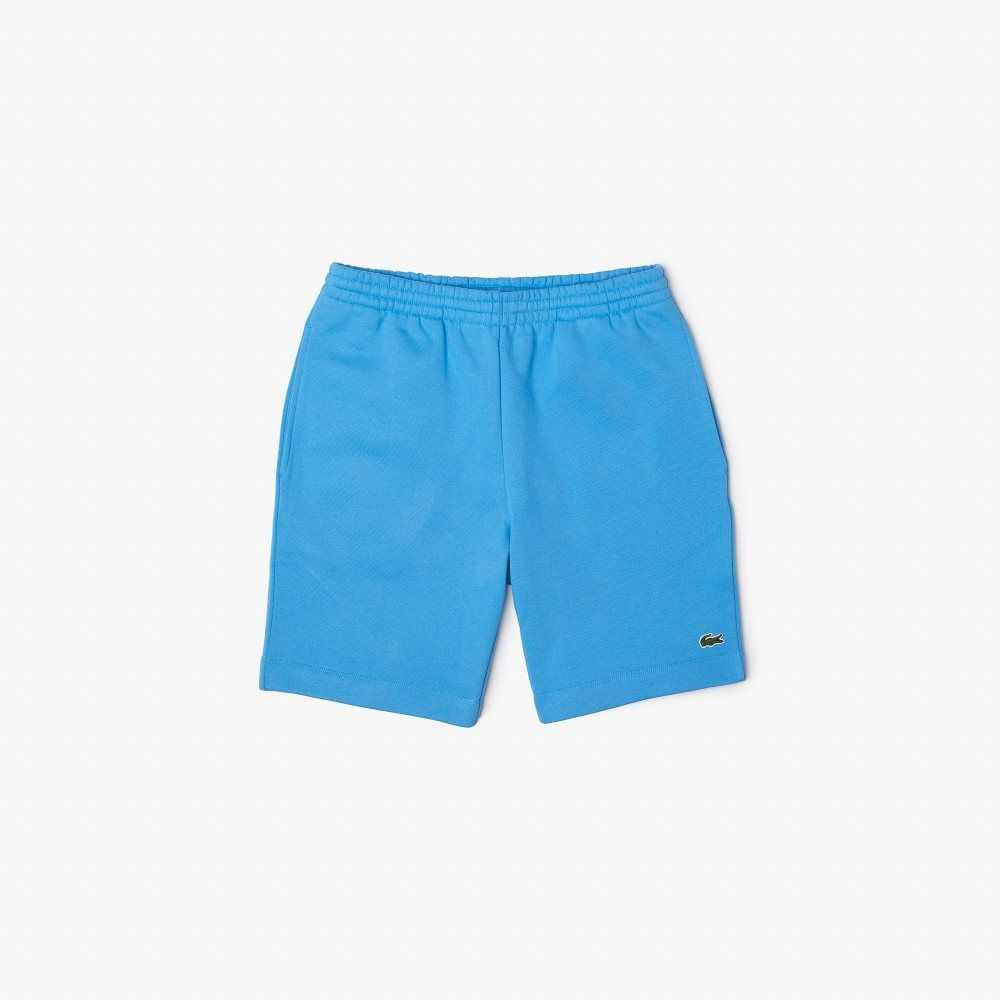 Lacoste Organic Brushed Cotton Fleece Shorts Blue | FSU-029674