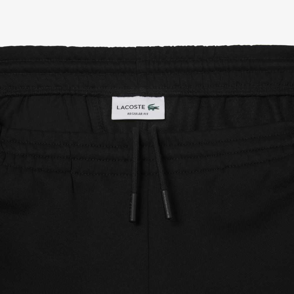 Lacoste Organic Brushed Cotton Fleece Shorts Black | HLG-384927