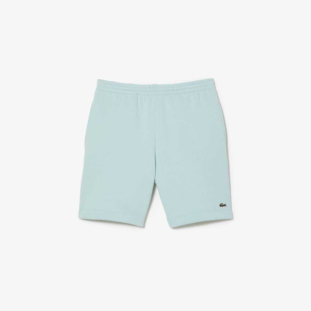 Lacoste Organic Brushed Cotton Fleece Shorts Mint | JGW-785964