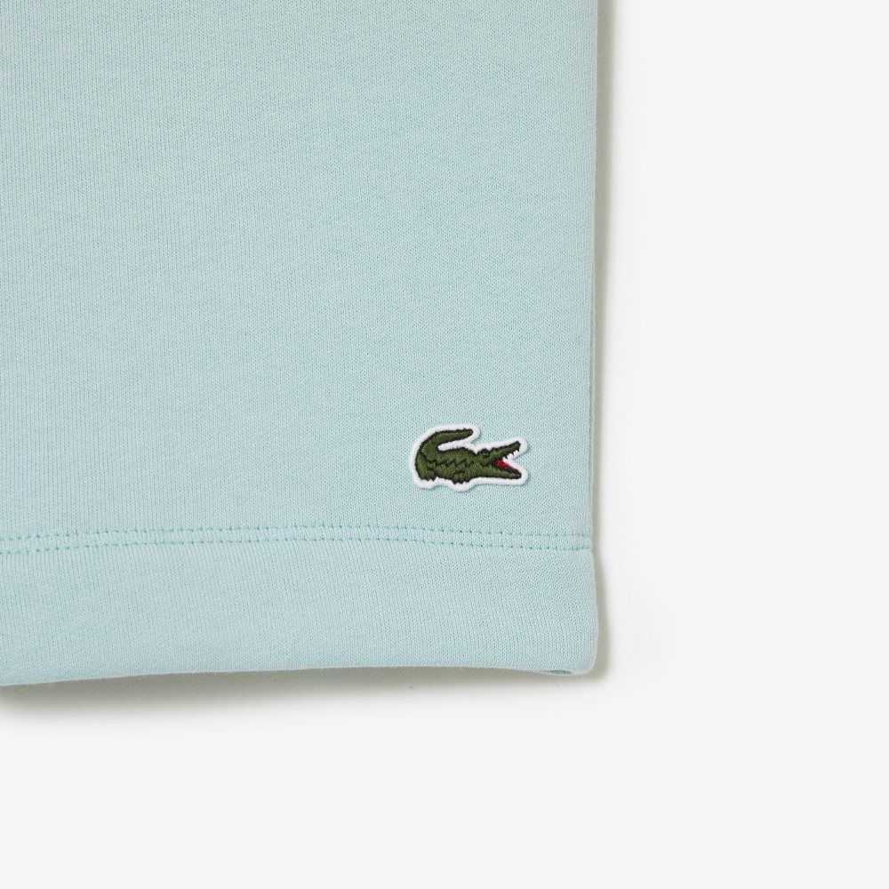 Lacoste Organic Brushed Cotton Fleece Shorts Mint | JGW-785964