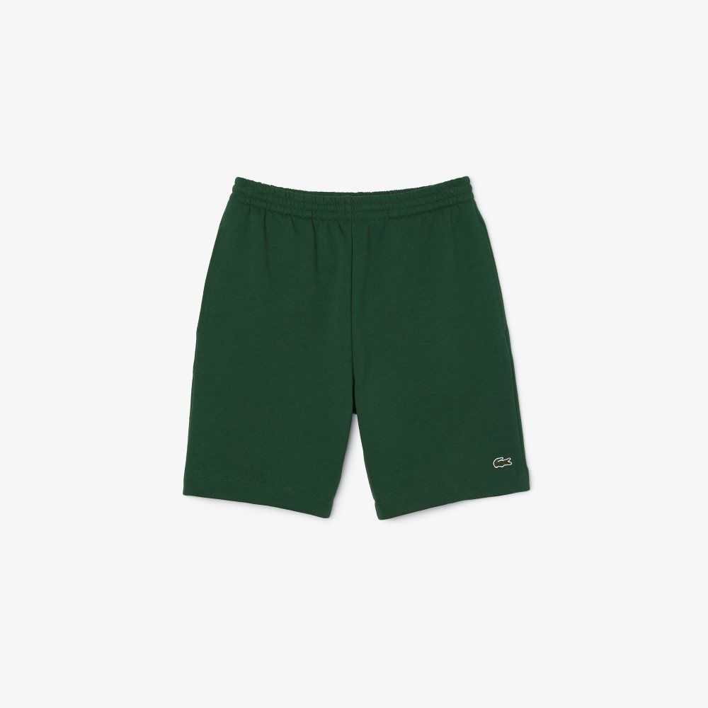 Lacoste Organic Brushed Cotton Fleece Shorts Green | KZI-926708