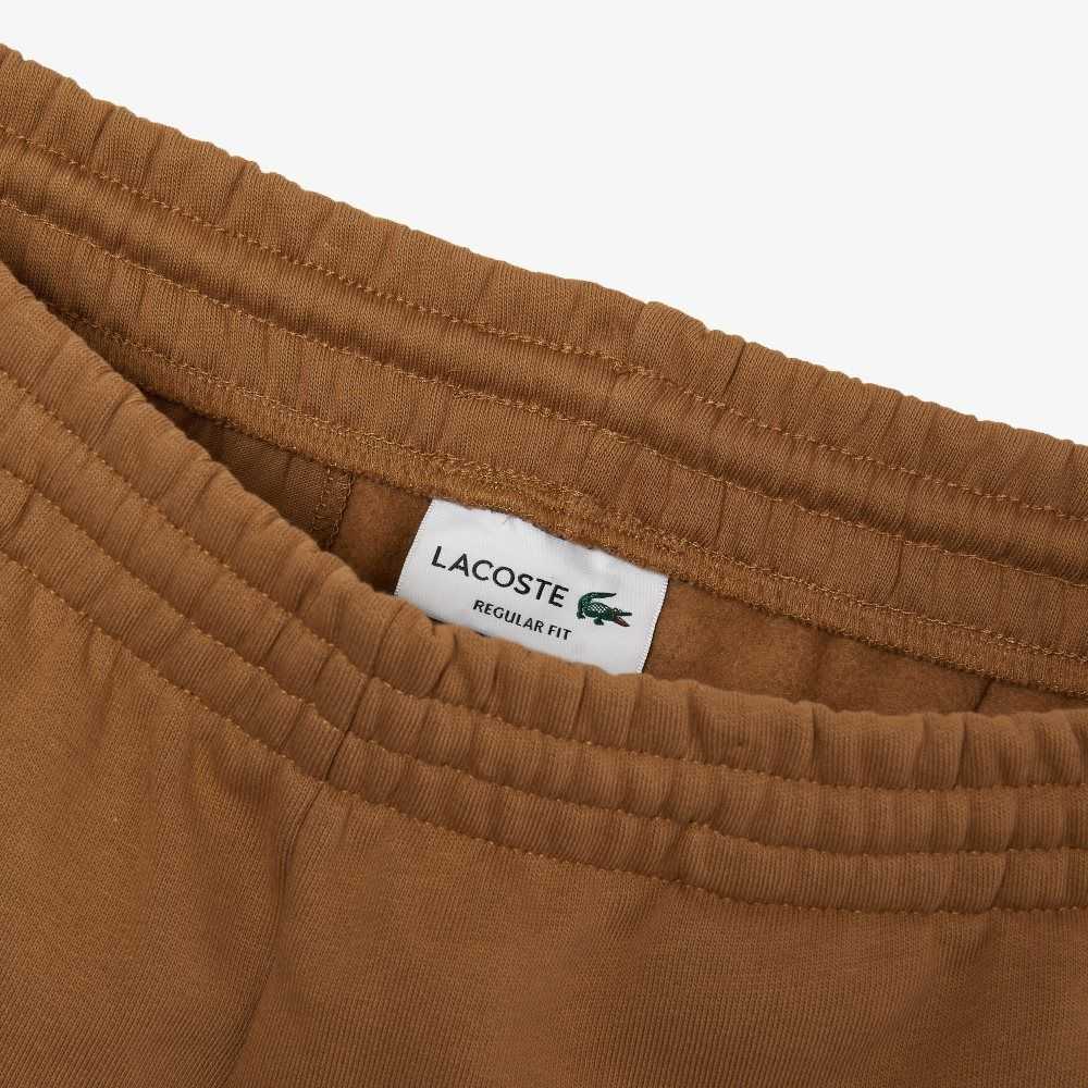 Lacoste Organic Brushed Cotton Fleece Shorts Brown | MQZ-120649