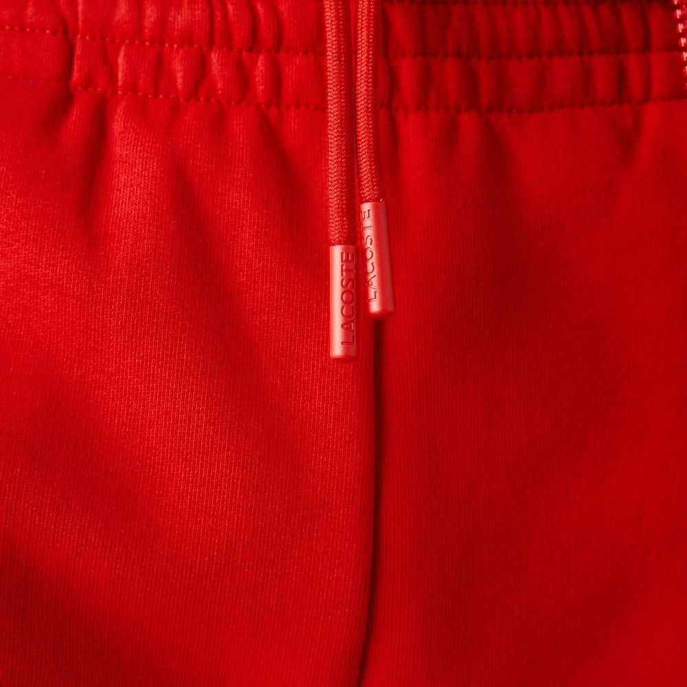 Lacoste Organic Brushed Cotton Fleece Shorts Red | OFU-063294