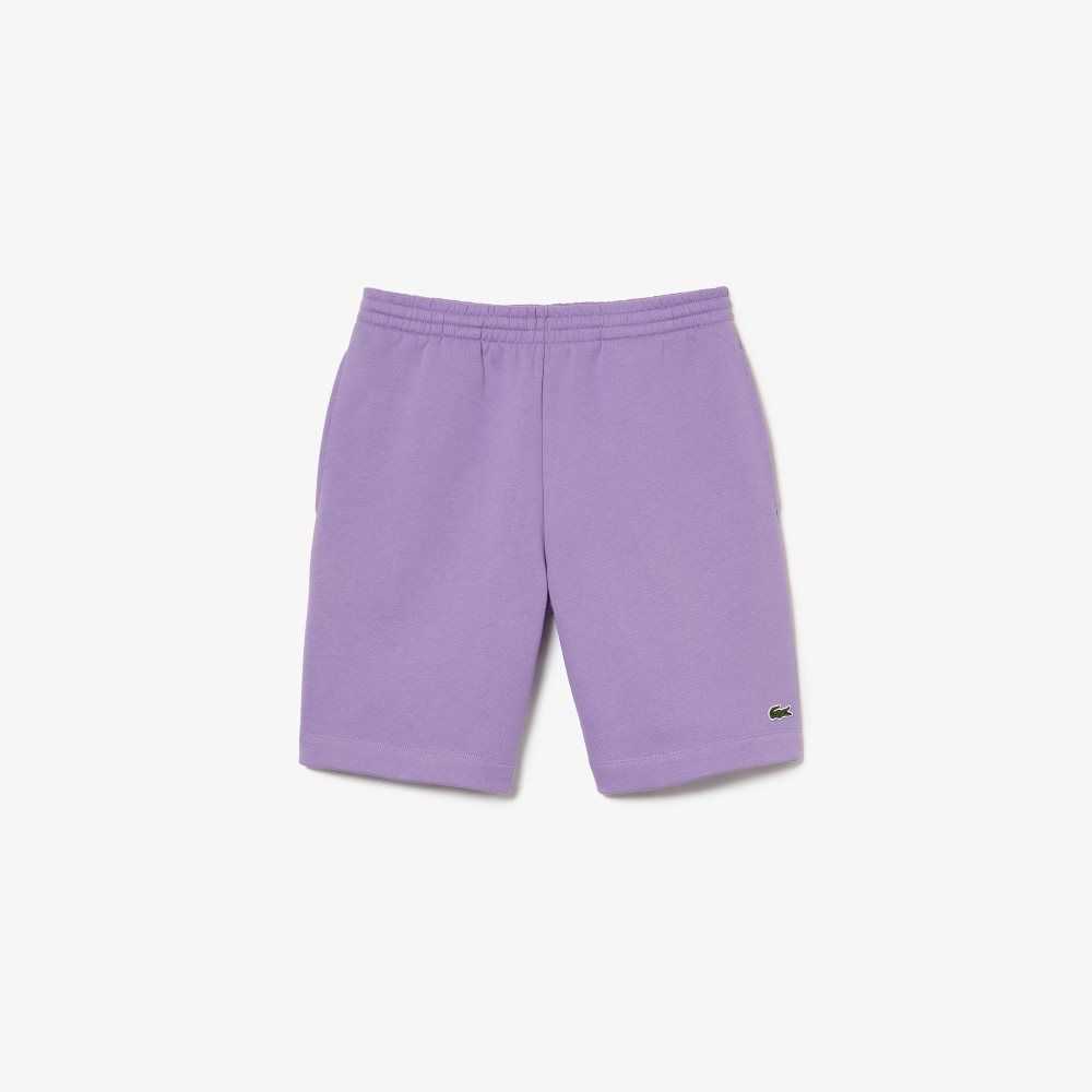 Lacoste Organic Brushed Cotton Fleece Shorts Purple | QFP-291340