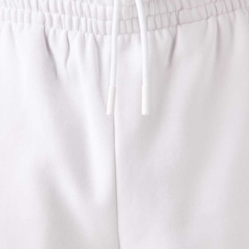 Lacoste Organic Brushed Cotton Fleece Shorts White | TXO-453702