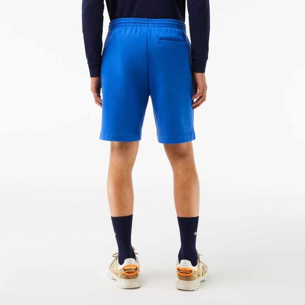 Lacoste Organic Brushed Cotton Fleece Shorts Blue | URF-827634