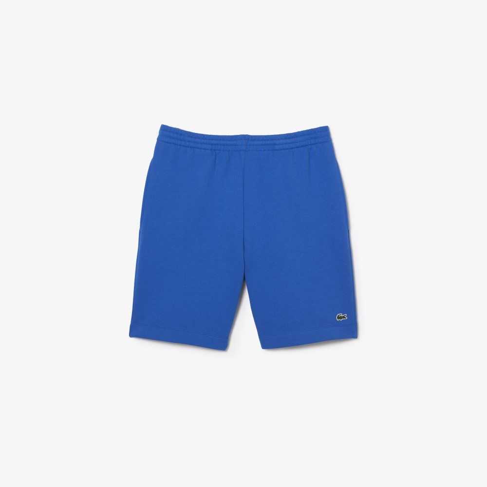 Lacoste Organic Brushed Cotton Fleece Shorts Blue | URF-827634