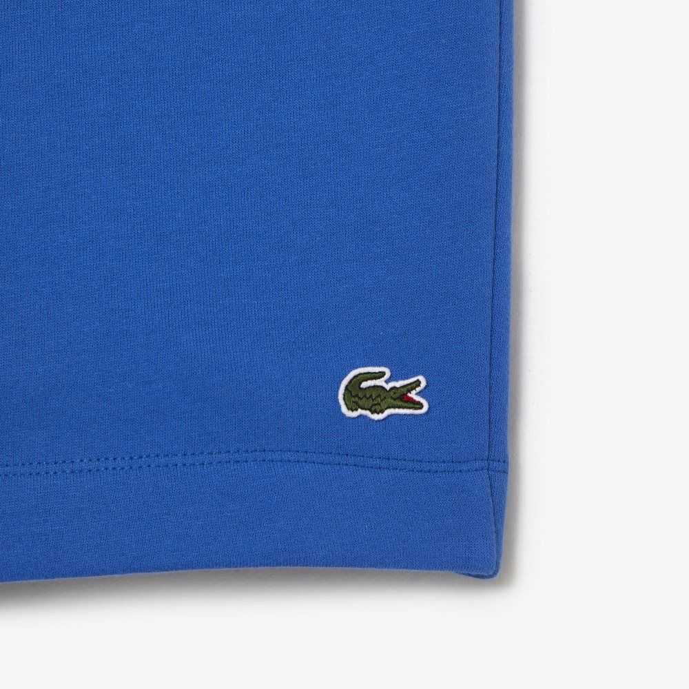 Lacoste Organic Brushed Cotton Fleece Shorts Blue | URF-827634