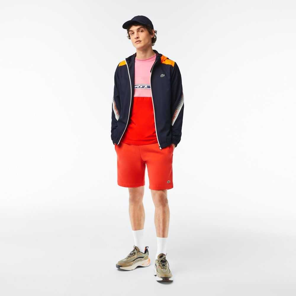 Lacoste Organic Brushed Cotton Fleece Shorts Orange | XUW-092456