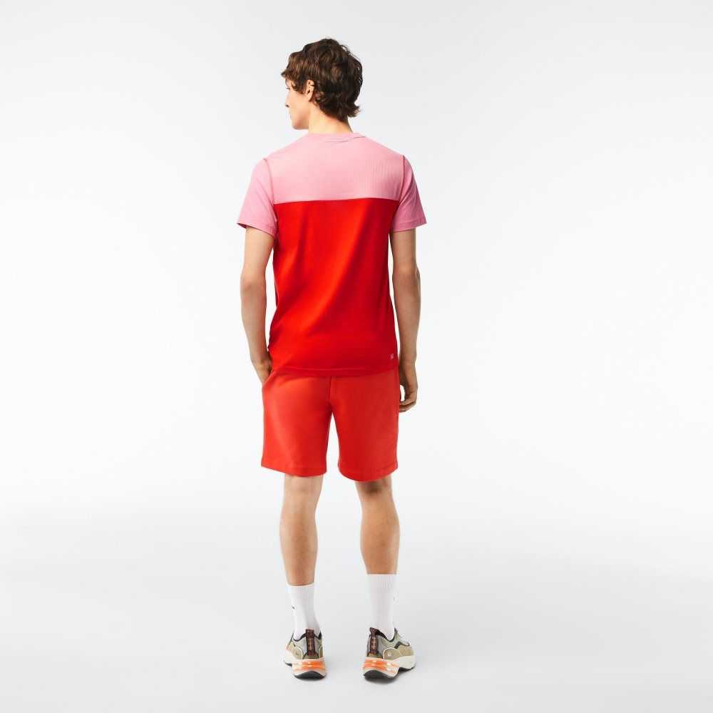 Lacoste Organic Brushed Cotton Fleece Shorts Orange | XUW-092456