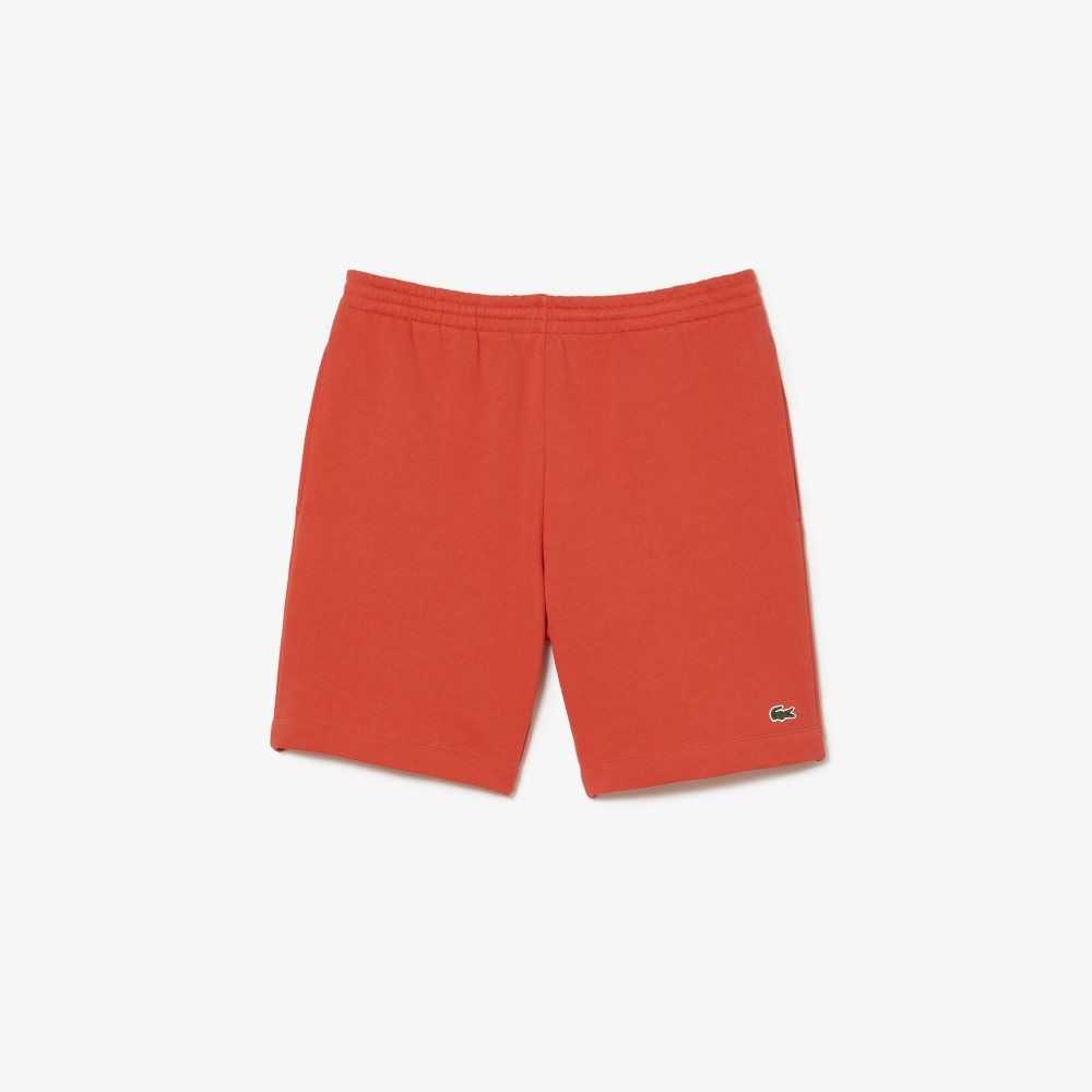 Lacoste Organic Brushed Cotton Fleece Shorts Orange | XUW-092456