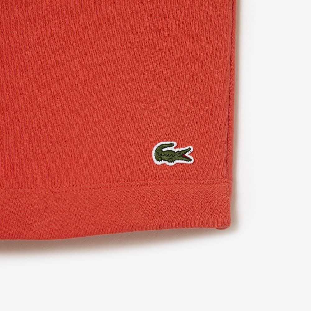 Lacoste Organic Brushed Cotton Fleece Shorts Orange | XUW-092456