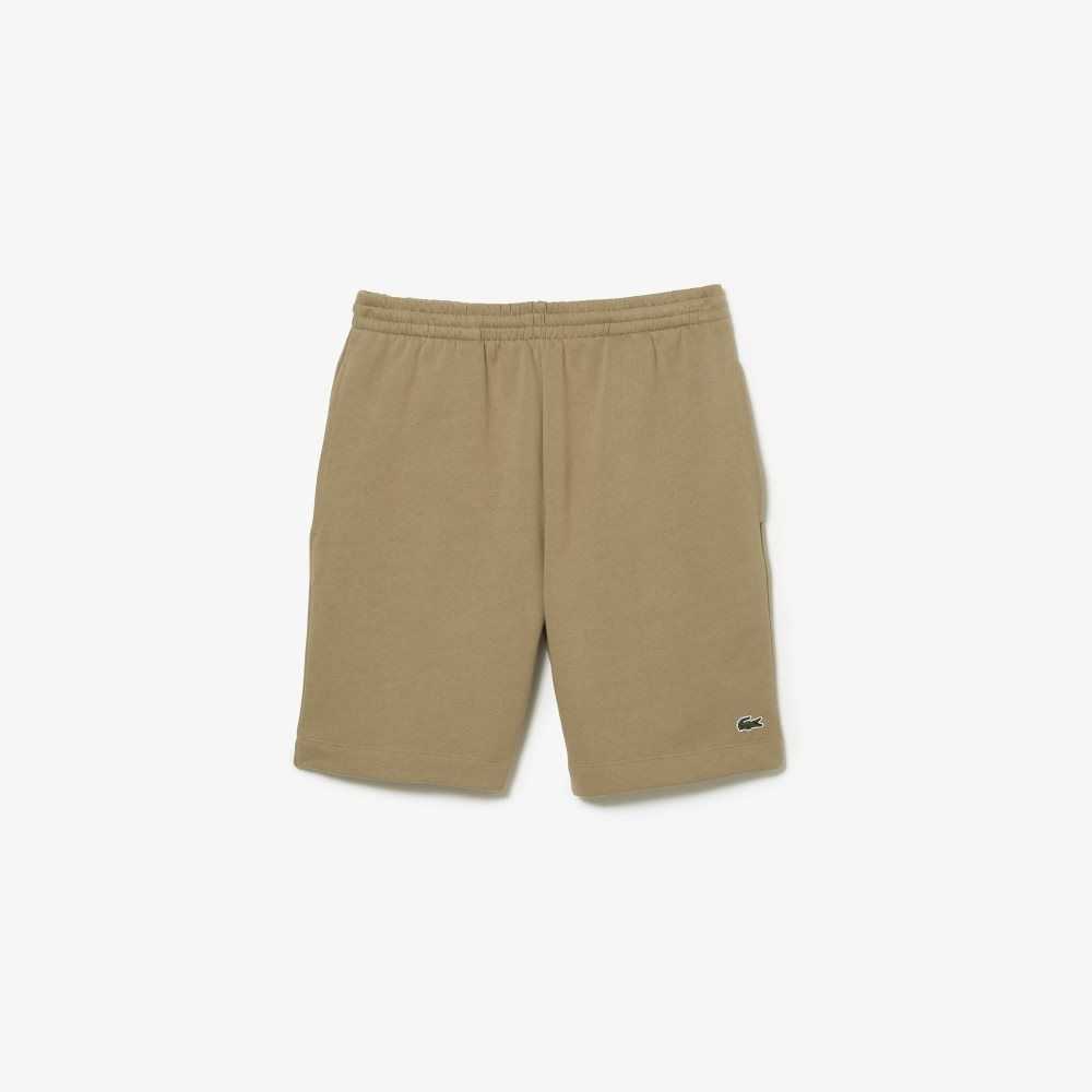 Lacoste Organic Brushed Cotton Fleece Shorts Beige | ZDE-085619