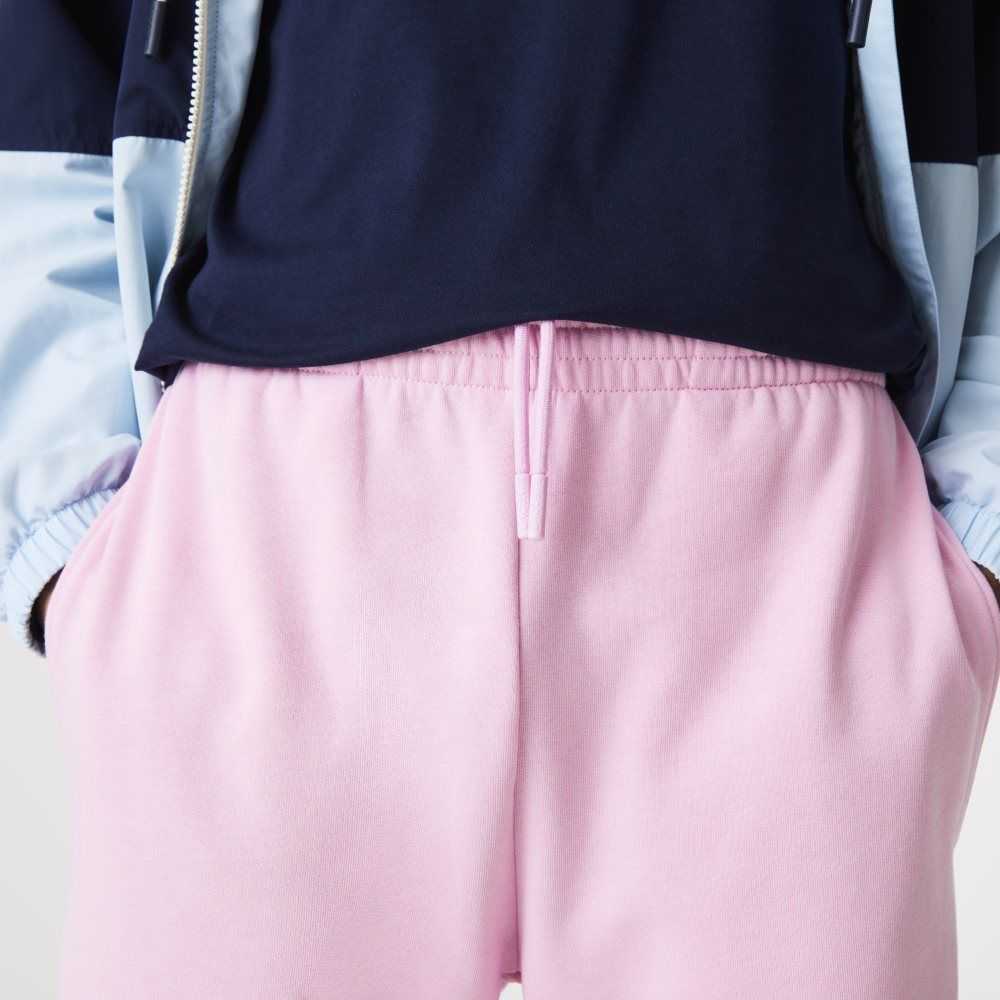 Lacoste Organic Brushed Cotton Fleece Shorts Pink | ZIN-847936