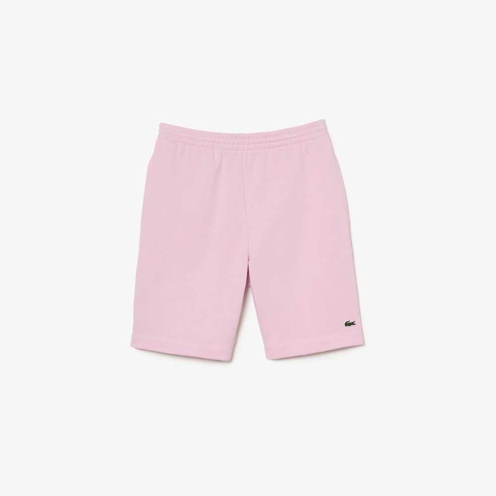 Lacoste Organic Brushed Cotton Fleece Shorts Pink | ZIN-847936