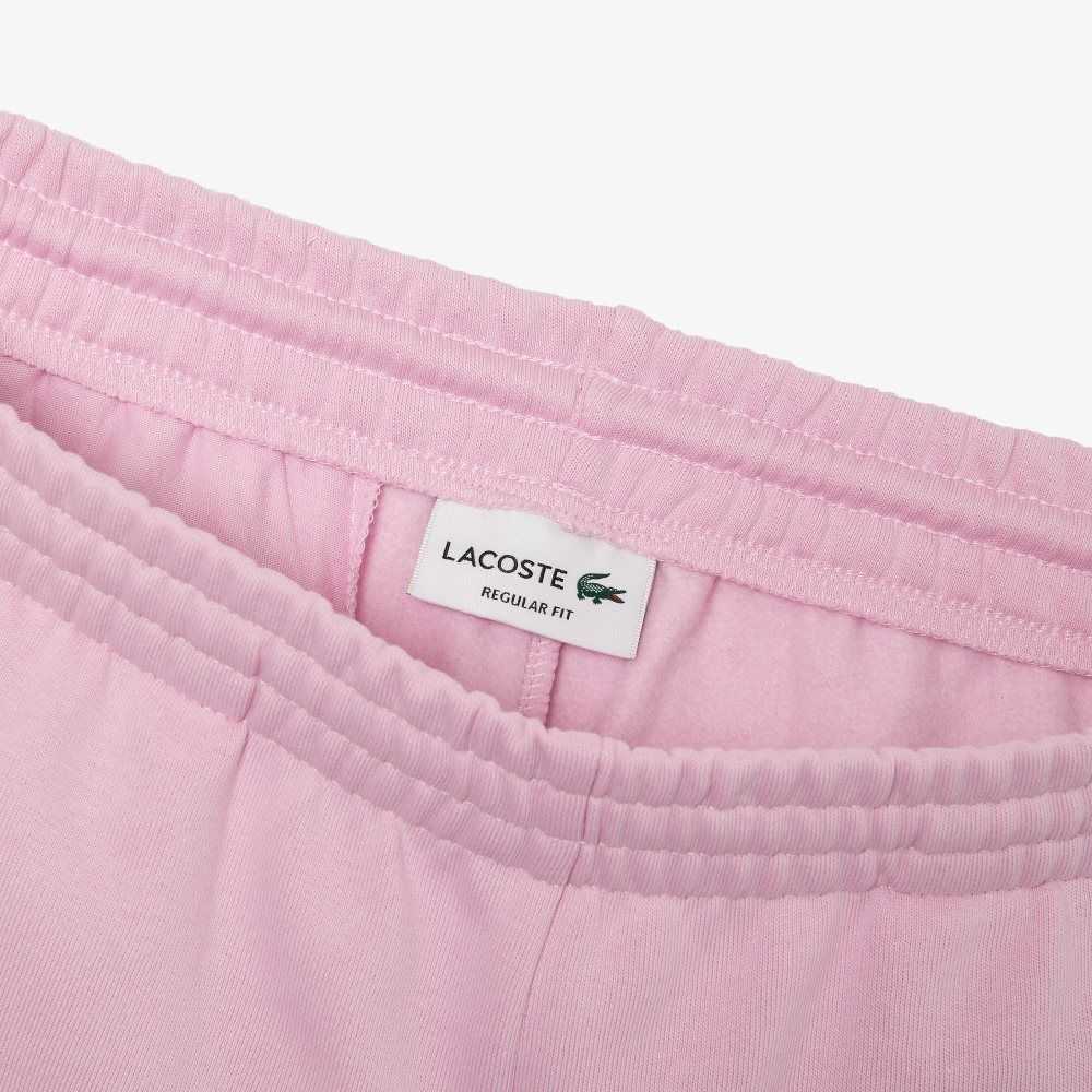 Lacoste Organic Brushed Cotton Fleece Shorts Pink | ZIN-847936