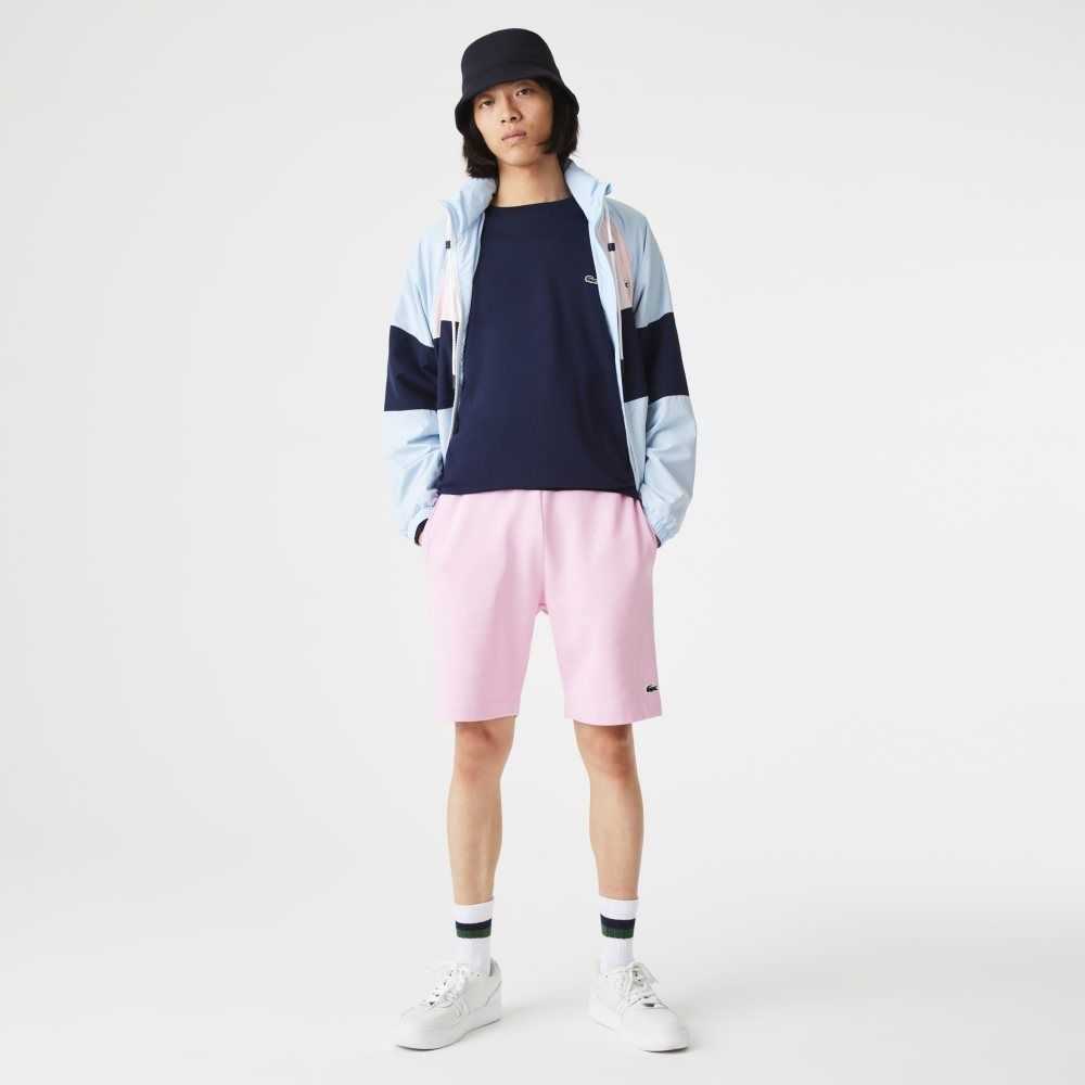 Lacoste Organic Brushed Cotton Fleece Shorts Pink | ZIN-847936