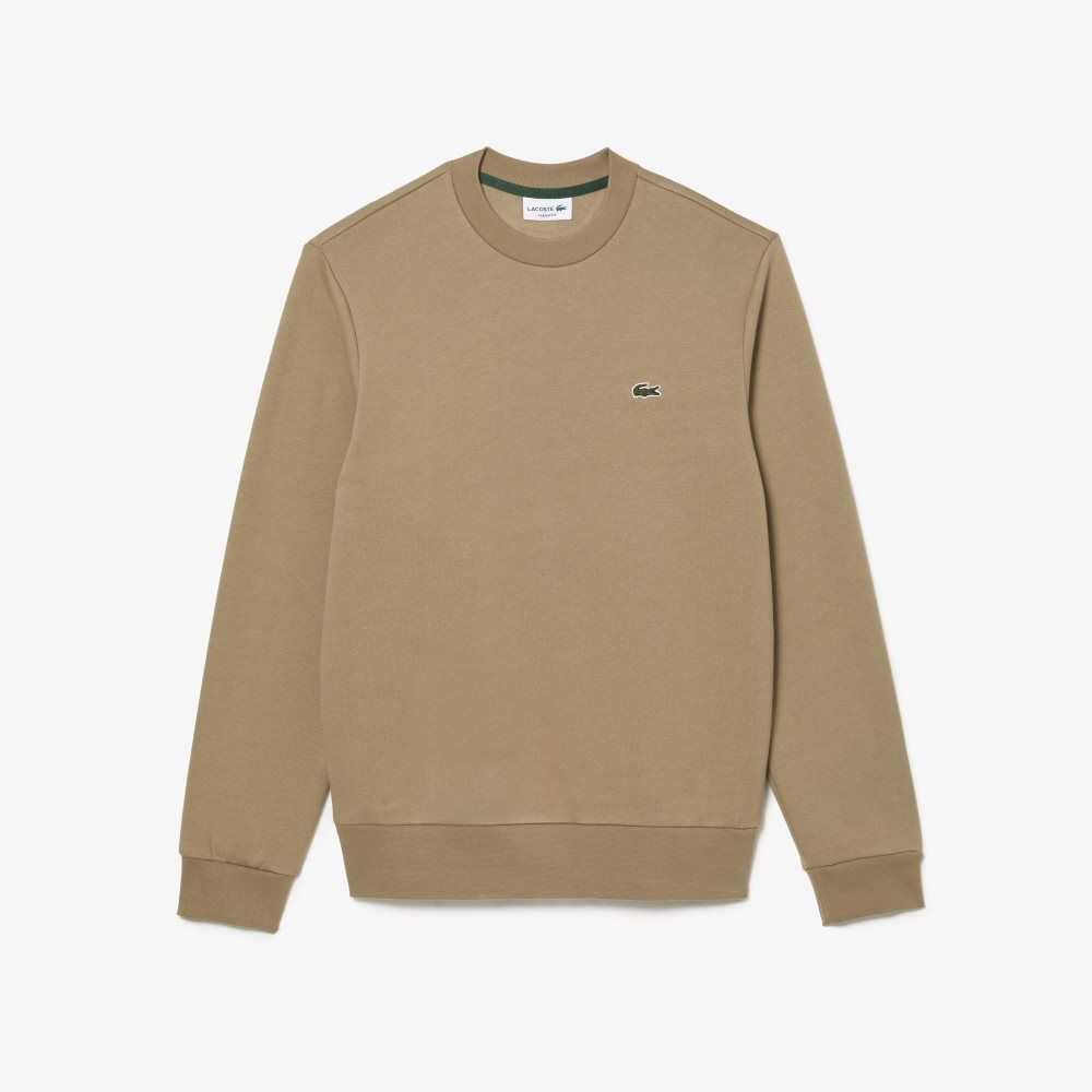 Lacoste Organic Brushed Cotton Sweatshirt Beige | CTO-251796