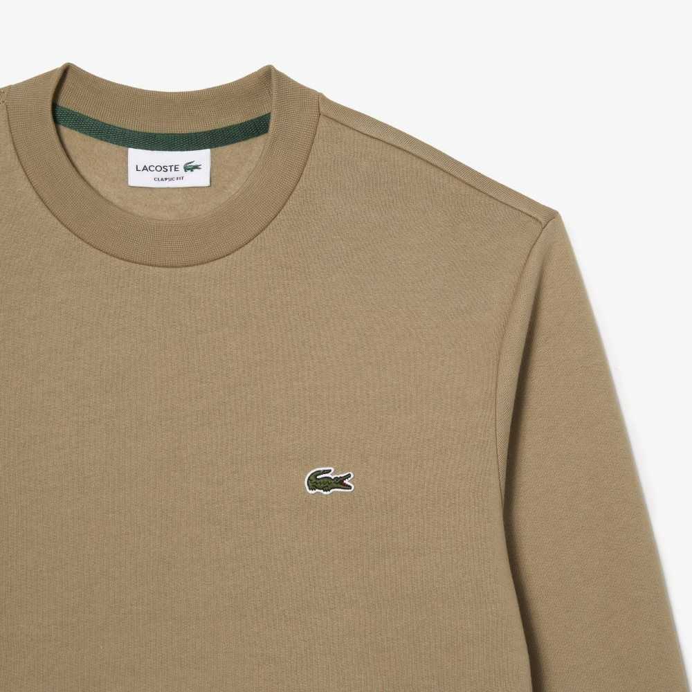 Lacoste Organic Brushed Cotton Sweatshirt Beige | CTO-251796