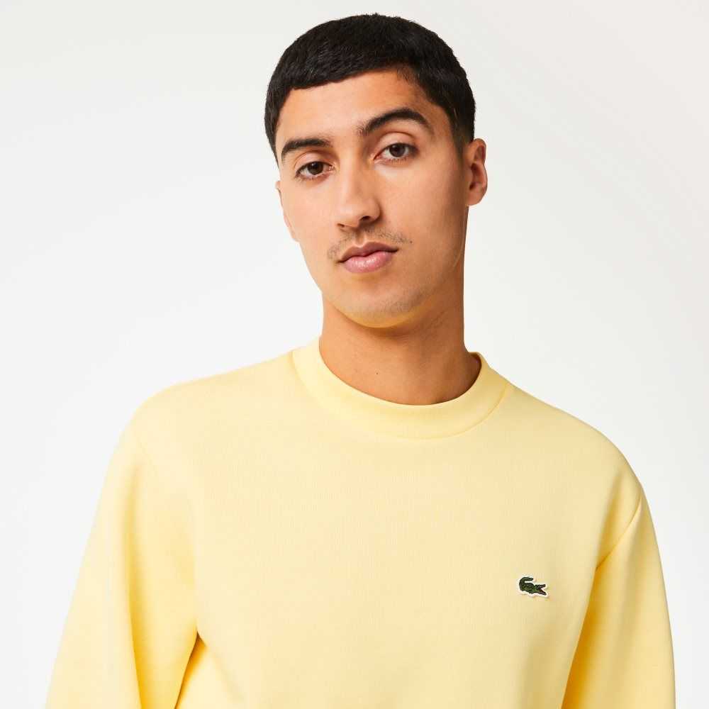 Lacoste Organic Brushed Cotton Sweatshirt Yellow | HYC-097148