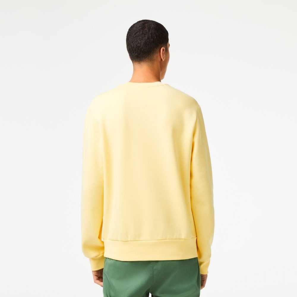 Lacoste Organic Brushed Cotton Sweatshirt Yellow | HYC-097148