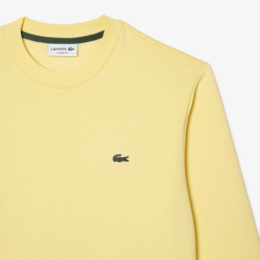 Lacoste Organic Brushed Cotton Sweatshirt Yellow | HYC-097148