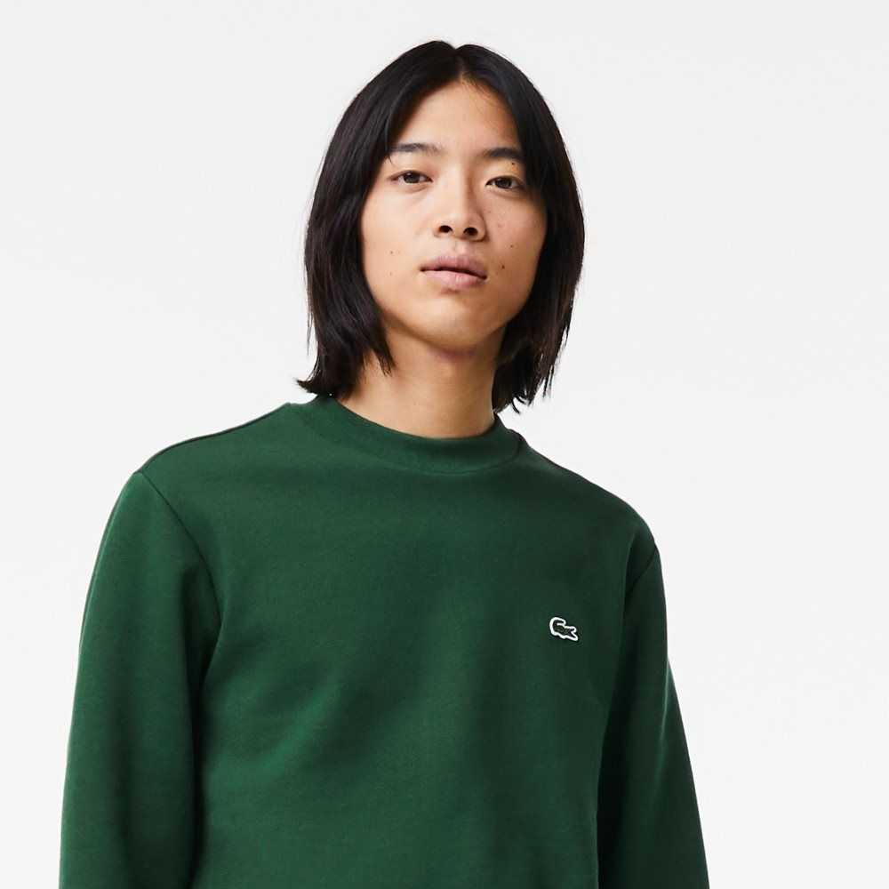 Lacoste Organic Brushed Cotton Sweatshirt Green | OCA-751423