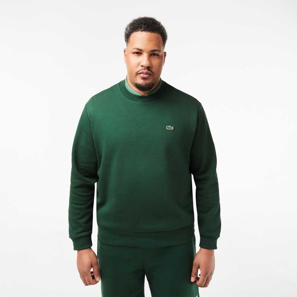 Lacoste Organic Brushed Cotton Sweatshirt Green | OCA-751423