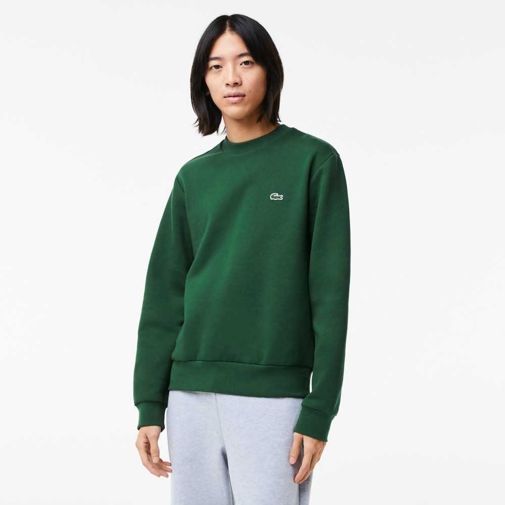 Lacoste Organic Brushed Cotton Sweatshirt Green | OCA-751423