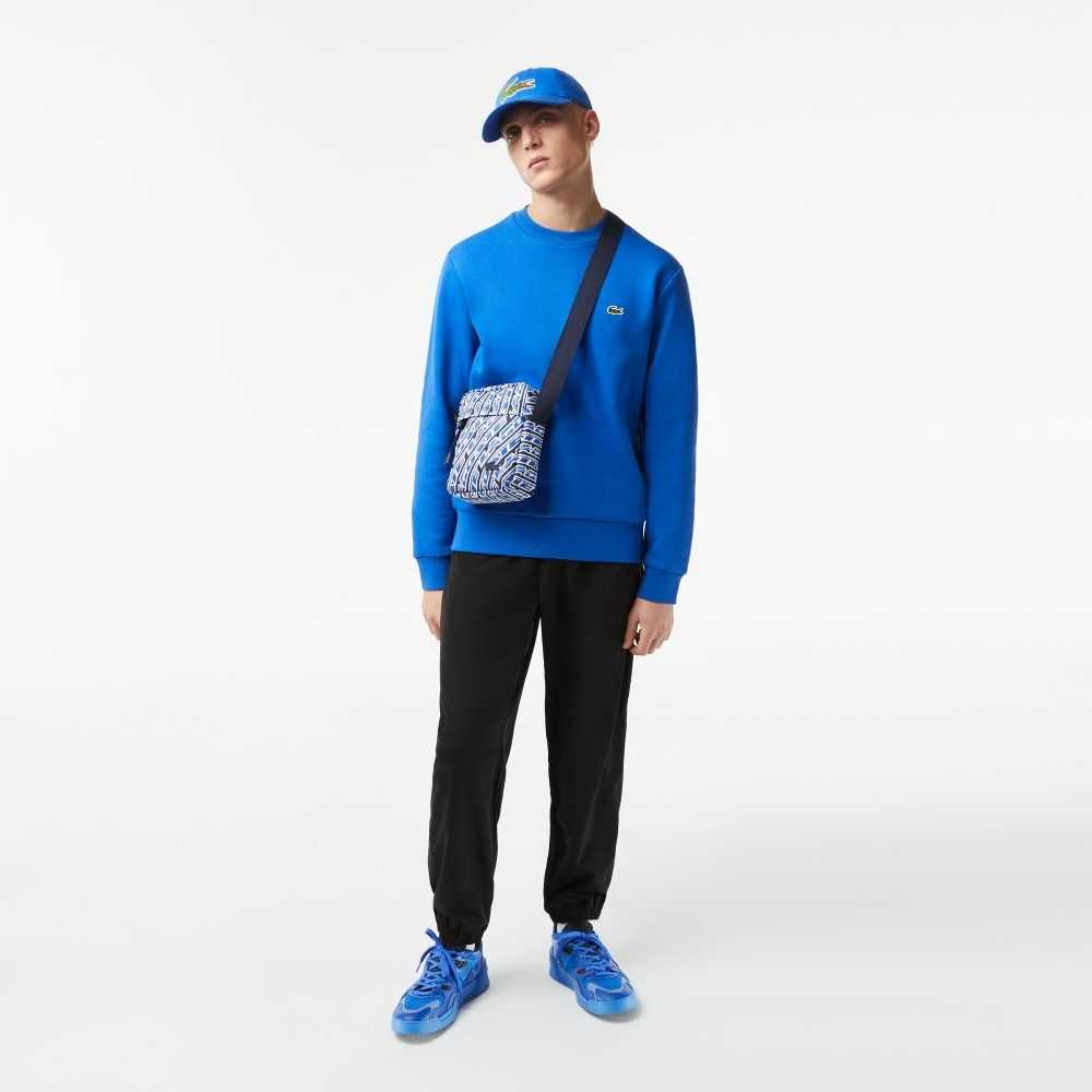 Lacoste Organic Brushed Cotton Sweatshirt Blue | YMD-085431