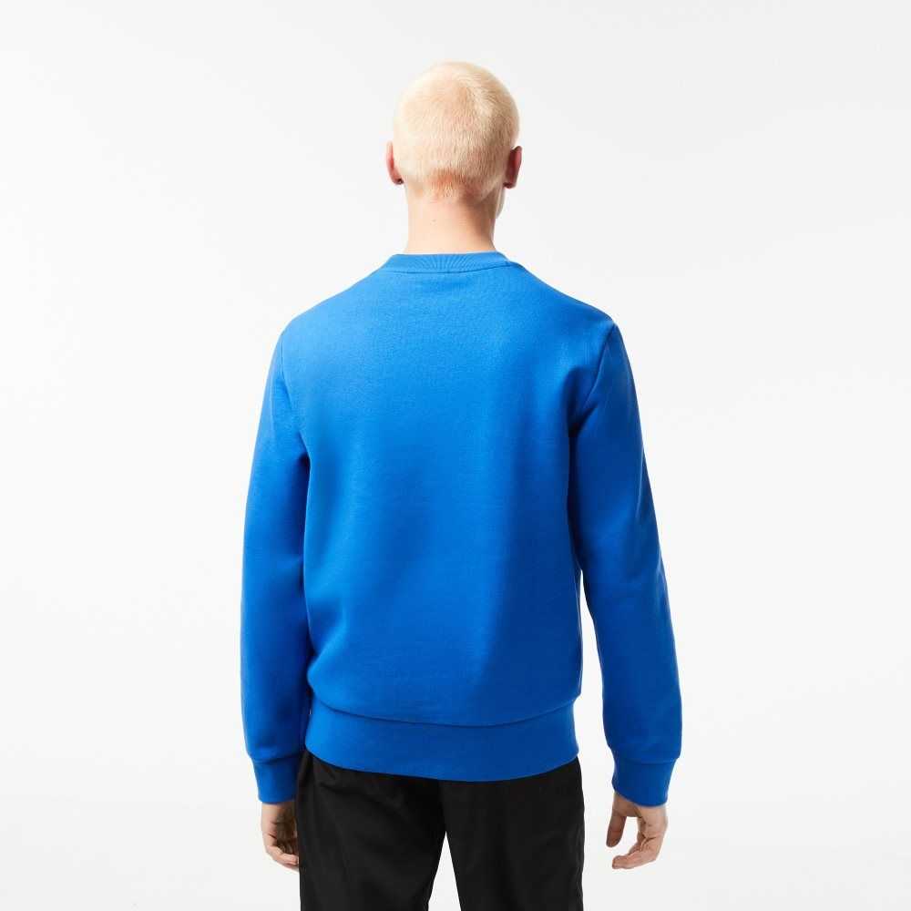 Lacoste Organic Brushed Cotton Sweatshirt Blue | YMD-085431