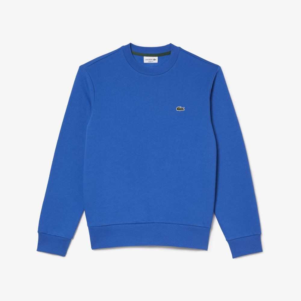 Lacoste Organic Brushed Cotton Sweatshirt Blue | YMD-085431