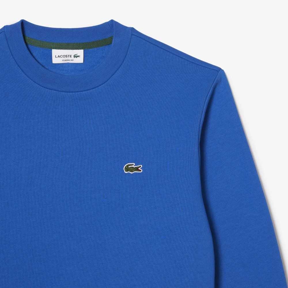 Lacoste Organic Brushed Cotton Sweatshirt Blue | YMD-085431