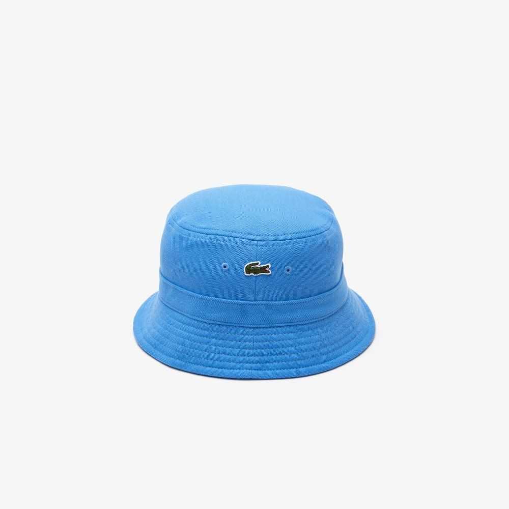 Lacoste Organic Cotton Bucket Hat Blue | TAI-831762