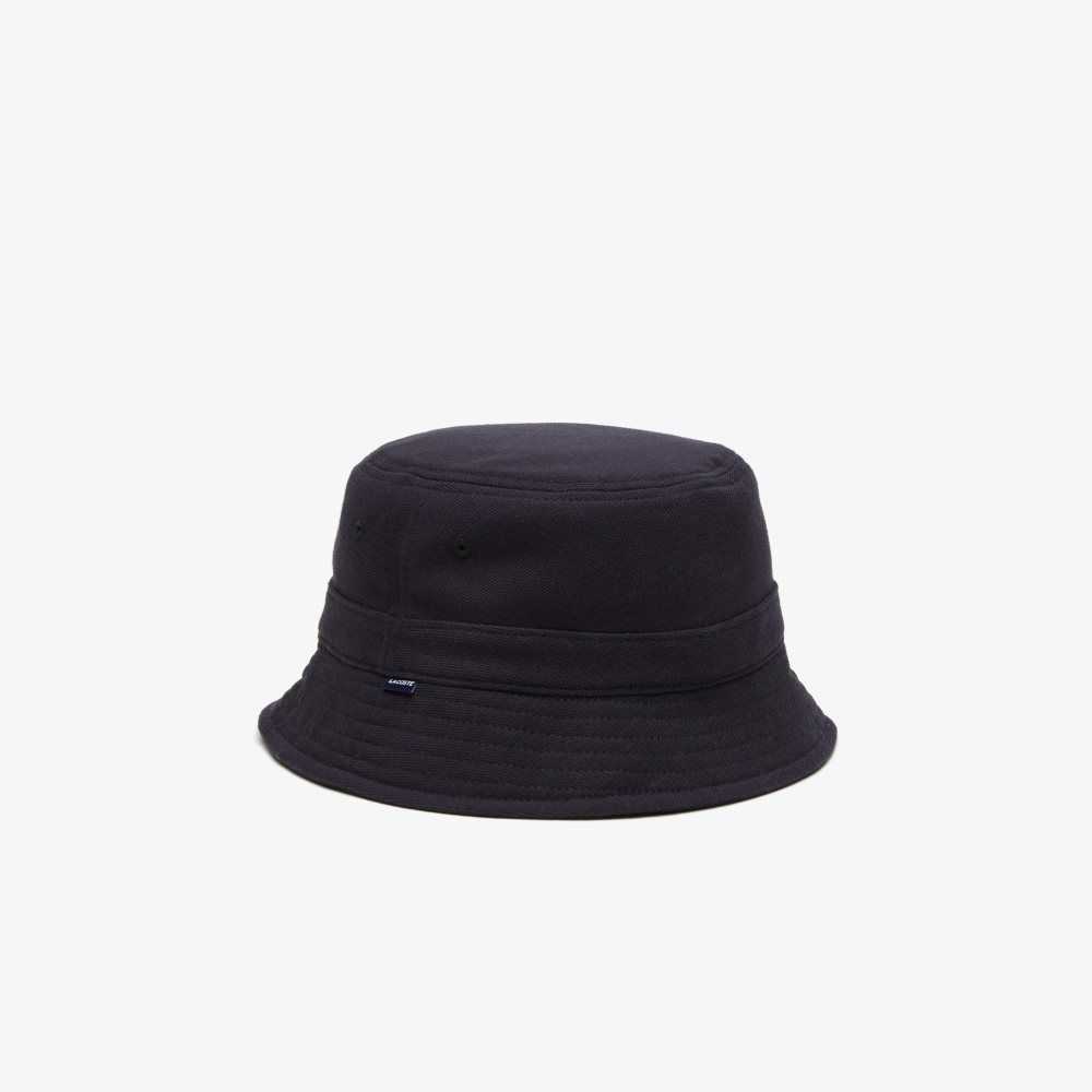 Lacoste Organic Cotton Bucket Hat Navy Blue | DCT-714209