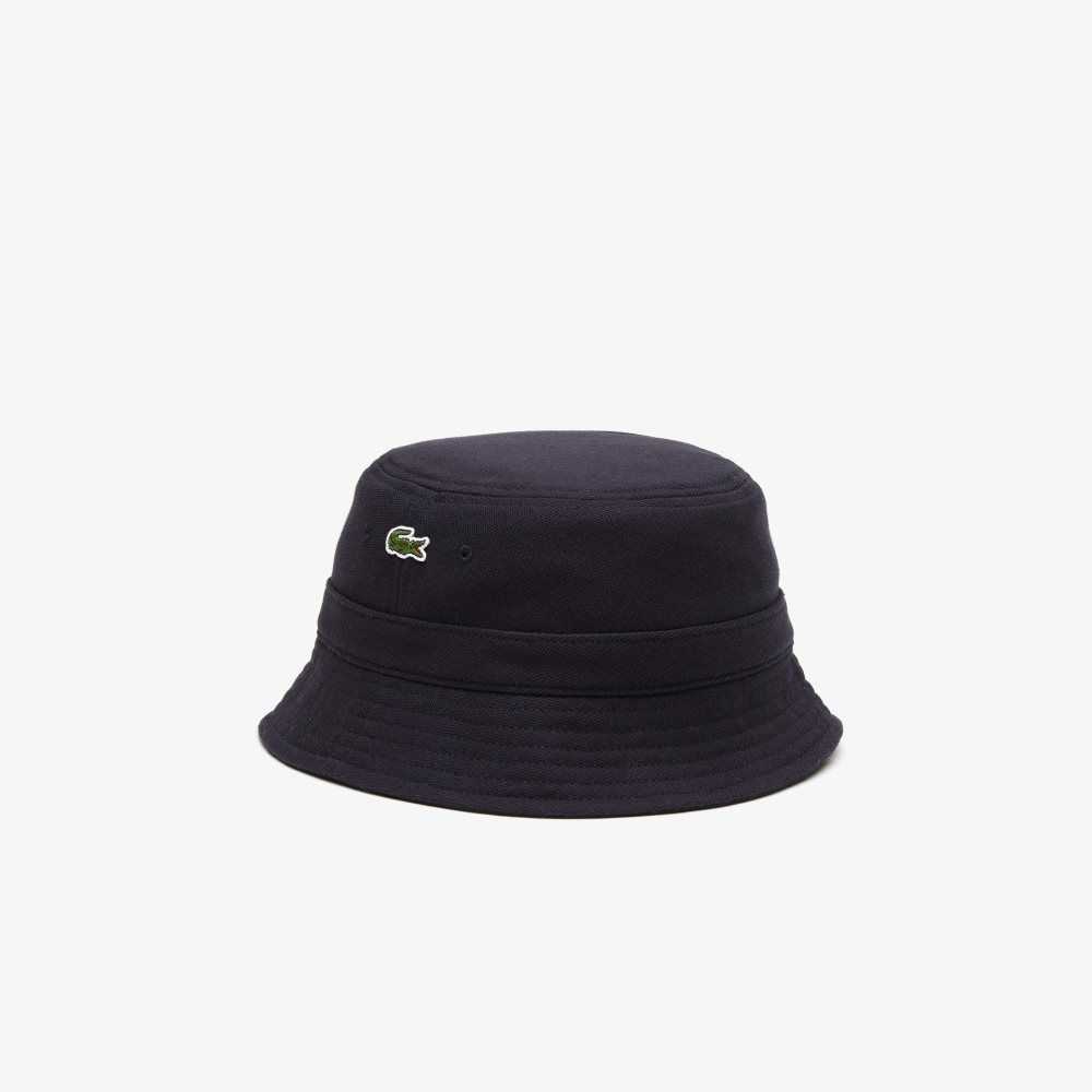 Lacoste Organic Cotton Bucket Hat Navy Blue | DCT-714209