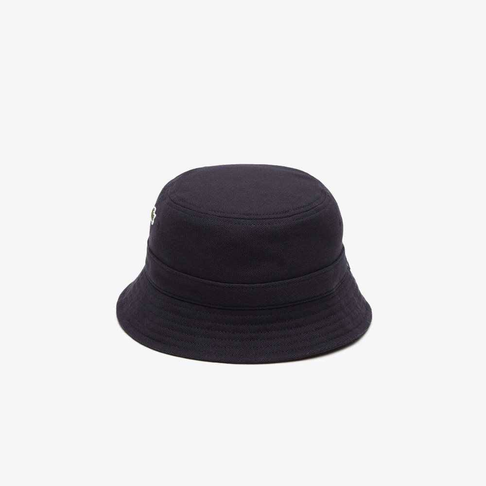 Lacoste Organic Cotton Bucket Hat Navy Blue | DCT-714209