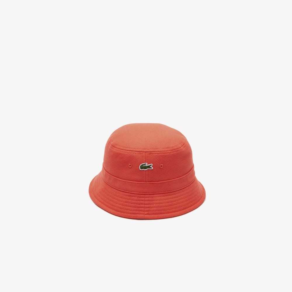 Lacoste Organic Cotton Bucket Hat Orange | RBU-175360