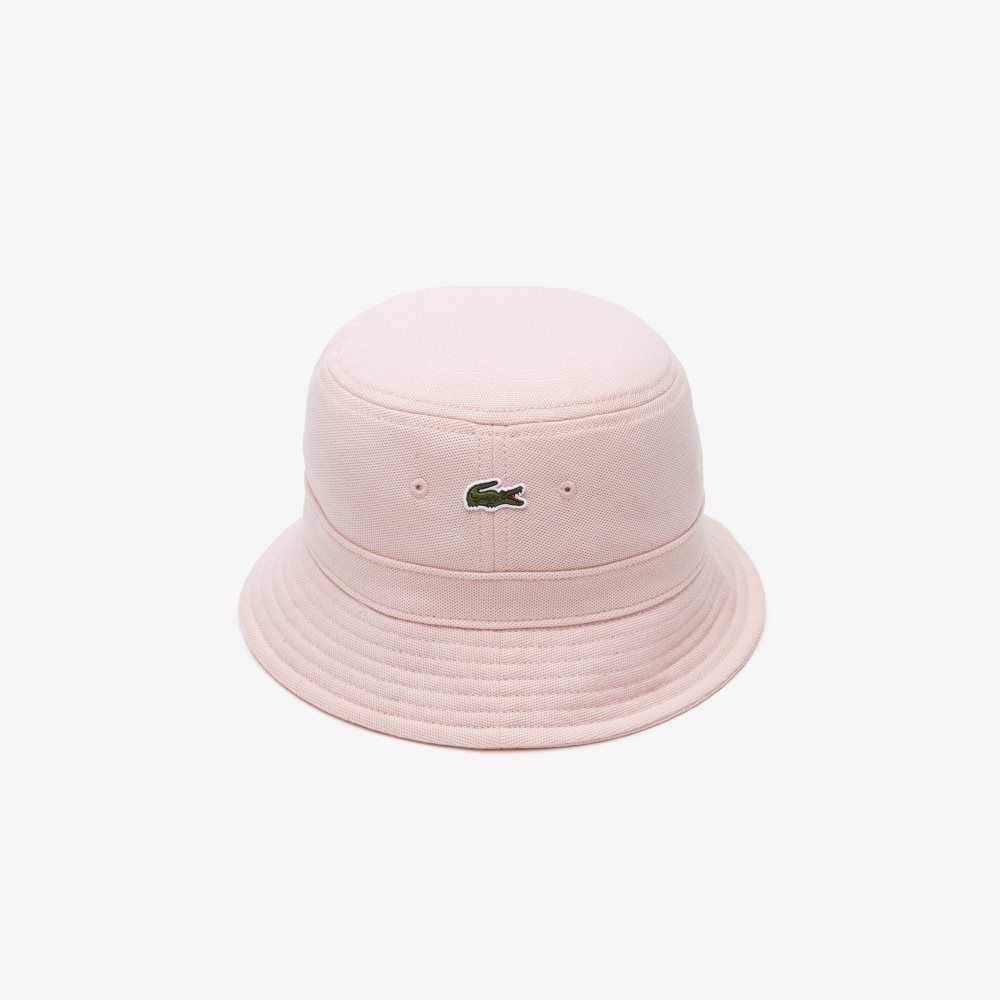 Lacoste Organic Cotton Bucket Hat Pink | ESM-097638