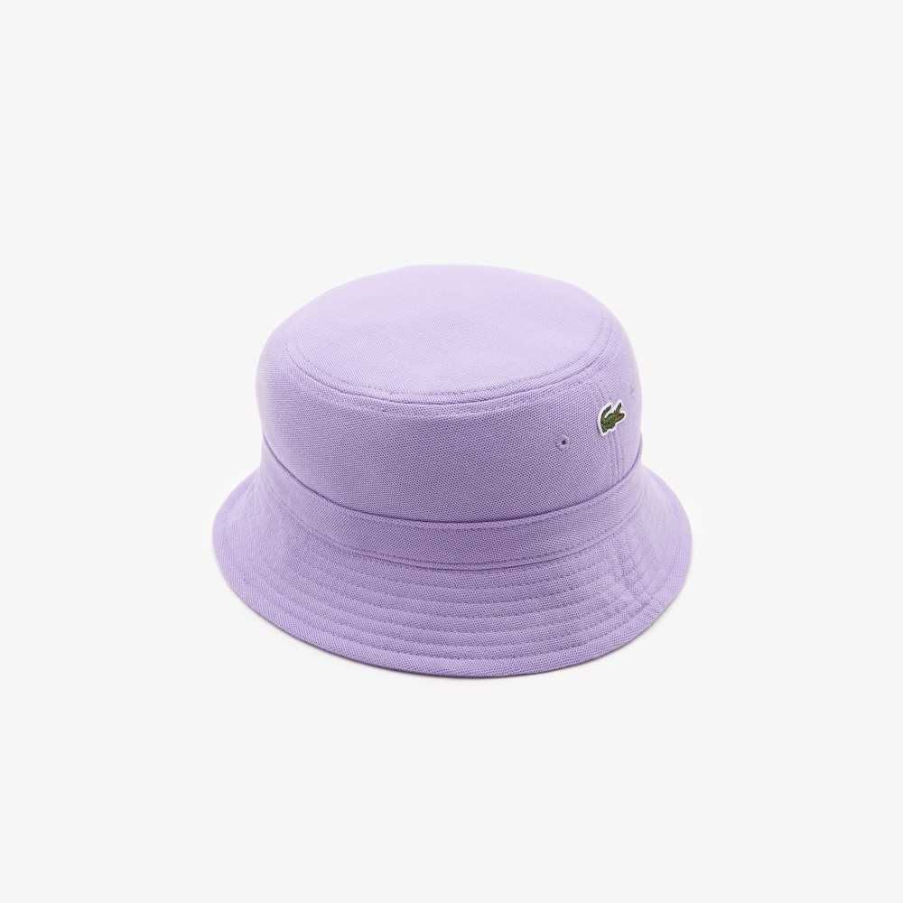 Lacoste Organic Cotton Bucket Hat Purple | ZNV-853269