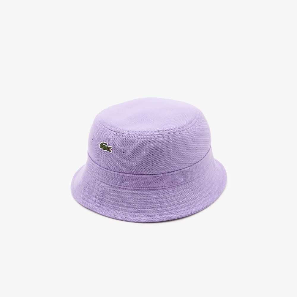 Lacoste Organic Cotton Bucket Hat Purple | ZNV-853269