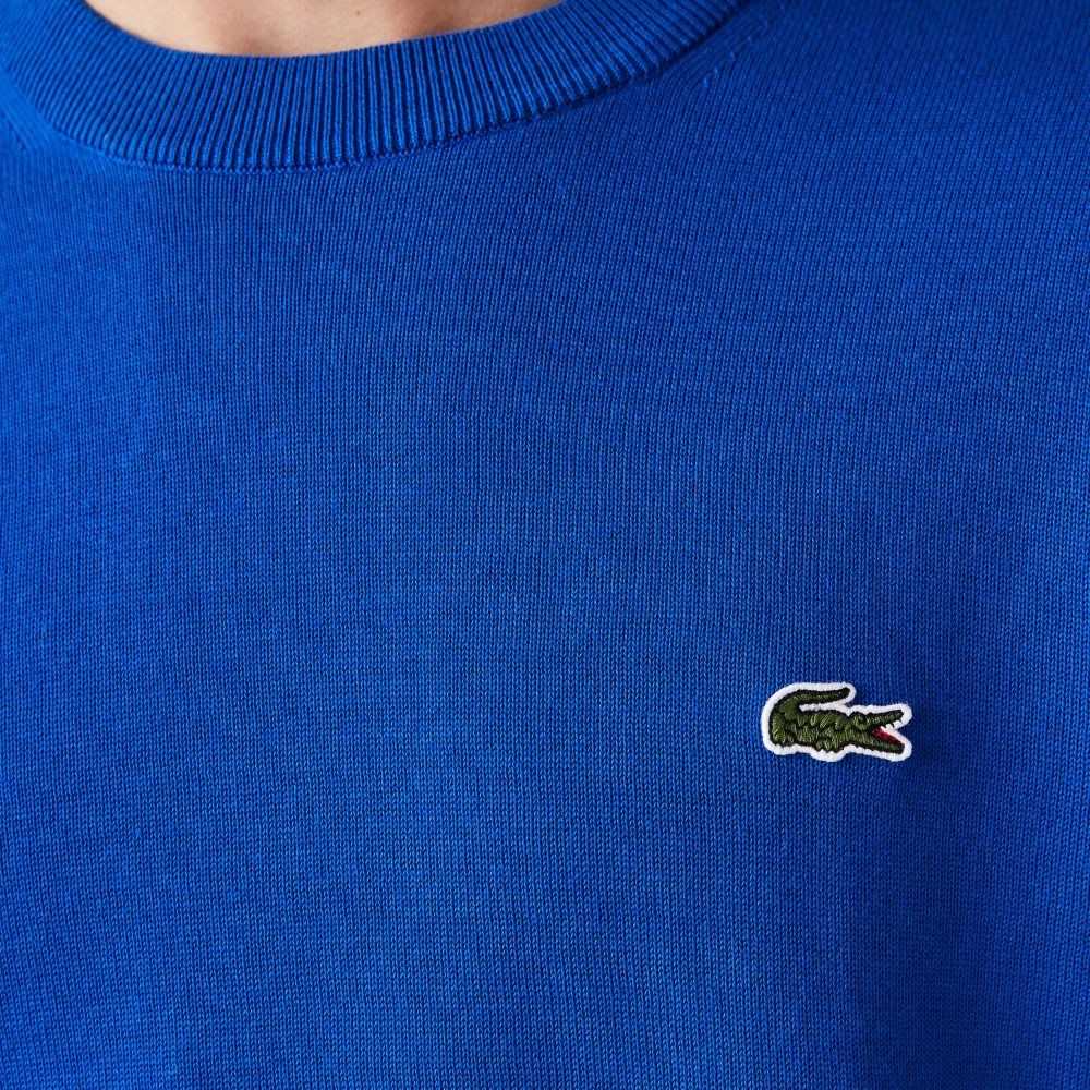 Lacoste Organic Cotton Crew Neck Sweater Blue | QFX-361804