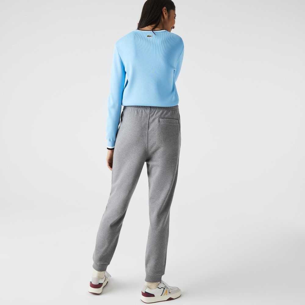 Lacoste Organic Cotton Fleece Jogging Pants Grey Chine | XSH-027436